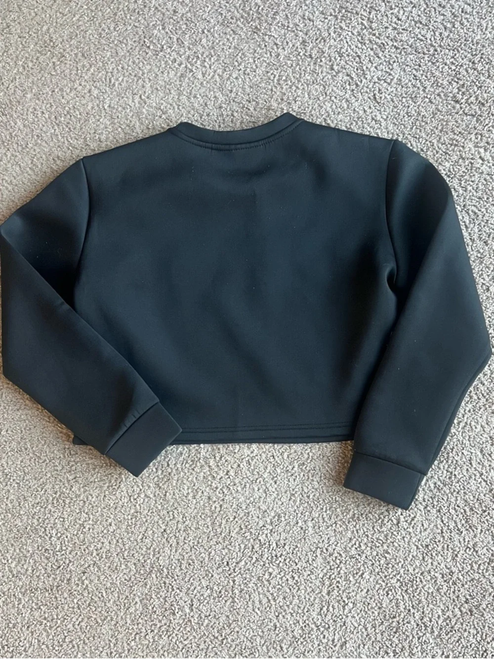 A. WANG Black Embossed Logo Cropped Sweatshirt. Size M. - Picture 2 of 7